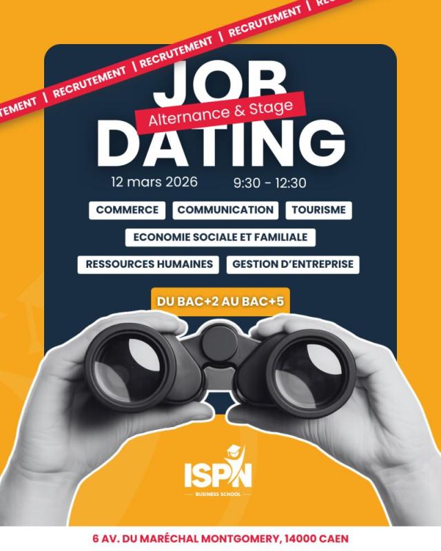 Job dating à Caen le 12 mars 🤵‍♂️