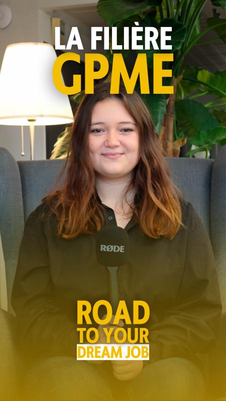 ROAD TO YOUR DREAM JOB : Leïla a 1 minute pour te dire l’essentiel sur la filière GPME 🚀 ROAD TO YOUR DREAM JOB : Leïla a 1 minute pour te dire l’essentiel sur la filière GPME 🚀