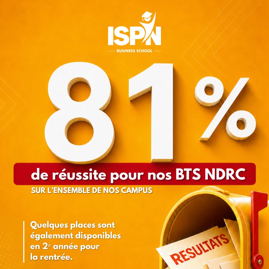 81% de réussite pour nos étudiants en BTS Négociation et Digitalisation de la Relation Client