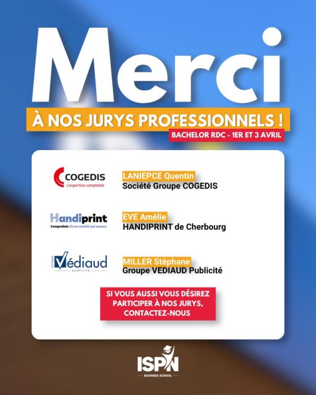 Merci à nos jurys professionnels ! 🤝 Merci à nos jurys professionnels ! 🤝
