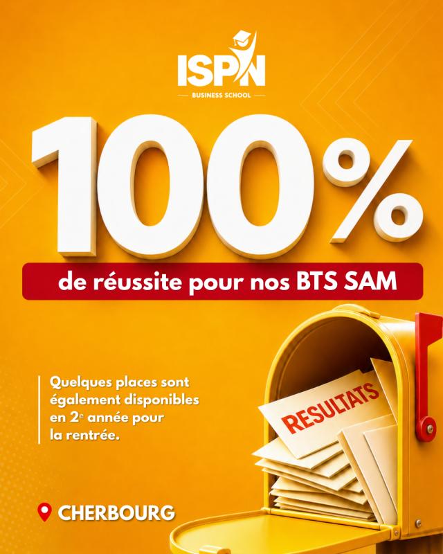 100% de réussite pour nos étudiants en BTS Support à l'Action Managériale de Cherbourg 🎯📬 100% de réussite pour nos étudiants en BTS Support à l'Action Managériale de Cherbourg 🎯📬