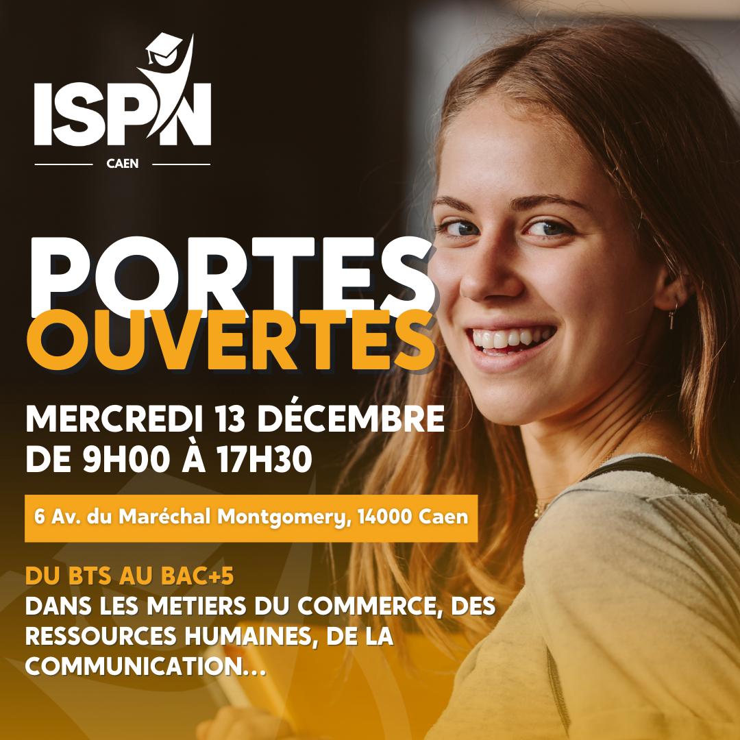L’ISPN de Caen t’accueille en Portes Ouvertes le mercredi 13 décembre de 9h à 17h30